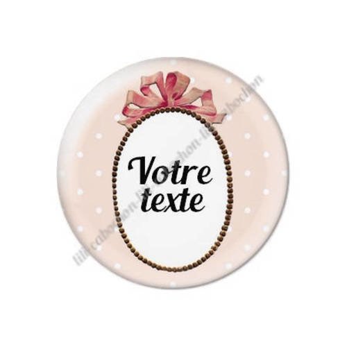 Cabochon résine a coller 25 mm à personnaliser avec votre texte ref f87 
