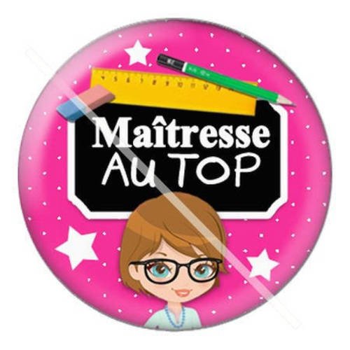 Cabochon résine a coller 25 mm pour maîtresse a18 