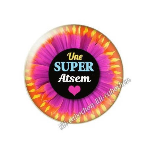 Cabochon résine a coller 25 mm pour atsem m18 