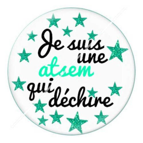 Cabochon résine a coller 25 mm pour atsem c13 