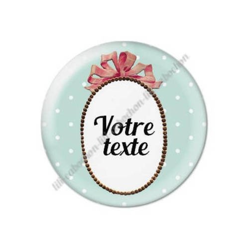 Cabochon résine a coller 25 mm à personnaliser avec votre texte ref f88 