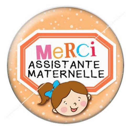 Cabochon résine a coller 25 mm merci assistante maternelle 8 