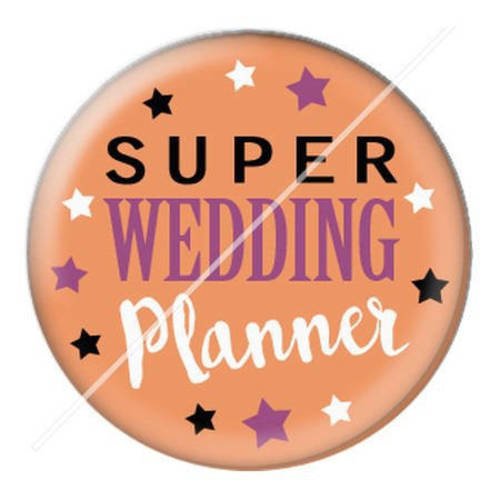 Cabochon résine a coller 25 mm wedding planner 12 