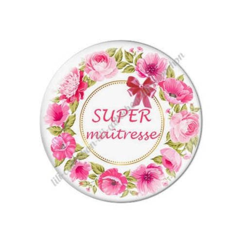 Cabochon résine a coller 25 mm maîtresse k61 