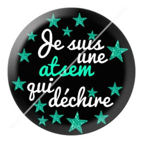 Cabochon résine a coller 25 mm pour atsem c14 