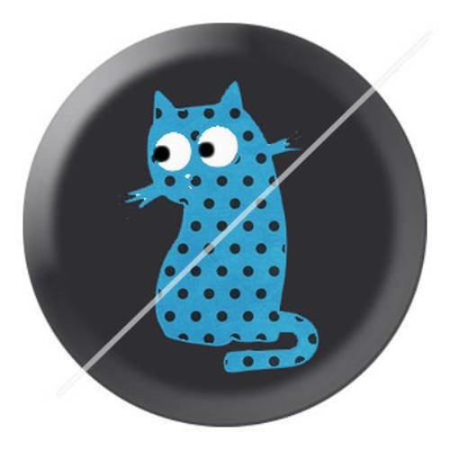 Cabochon résine a coller 25 mm  motifs chat p5 