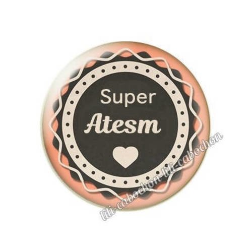 Cabochon résine a coller 25 mm pour atsem m22 