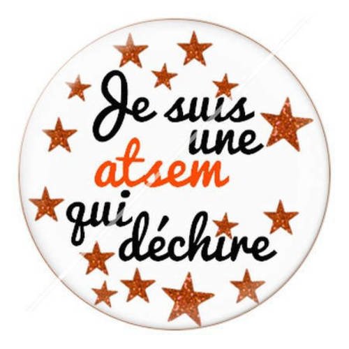 Cabochon résine a coller 25 mm pour atsem c15 