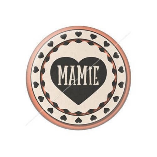 Cabochon résine a coller 25 mm mamie j7 