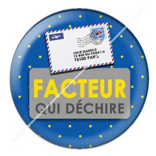 Cabochon résine a coller 25 mm facteur qui déchire 9 