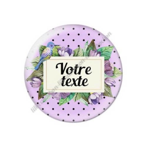 Cabochon résine a coller 25 mm à personnaliser avec votre texte ref f93 