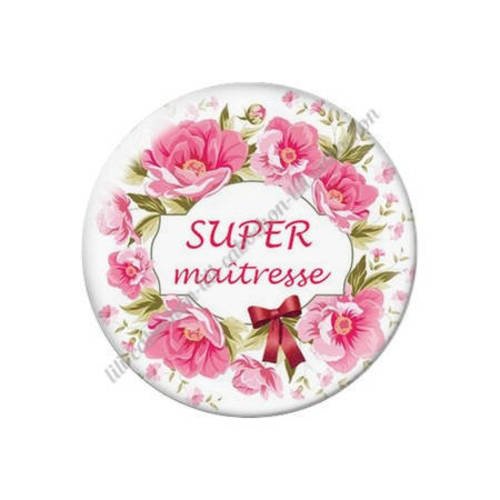 Cabochon résine a coller 25 mm maîtresse k64 