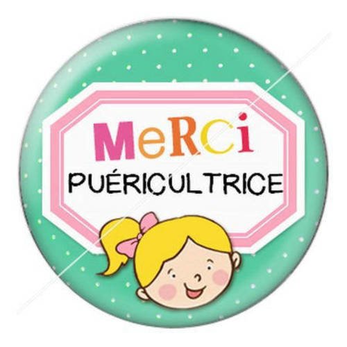Cabochon résine a coller 25 mm puéricultrice 6 