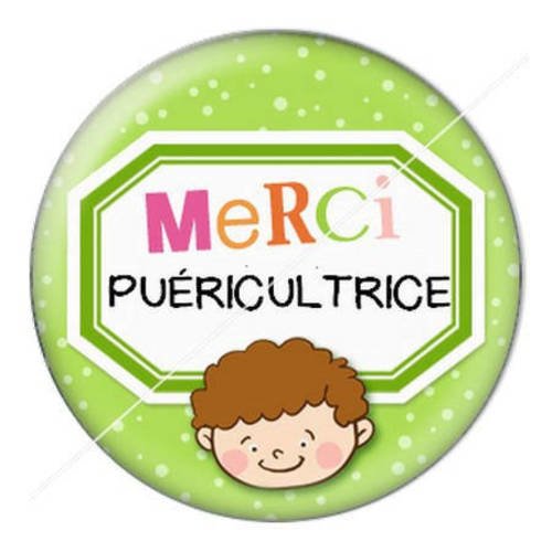 Cabochon résine a coller 25 mm puéricultrice 7 