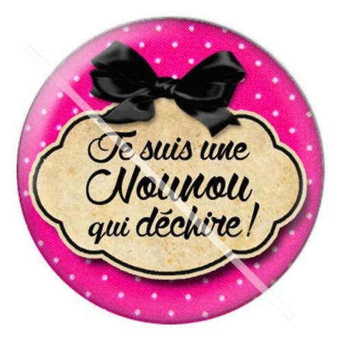 Cabochon résine a coller 25 mm pour nounou a11 