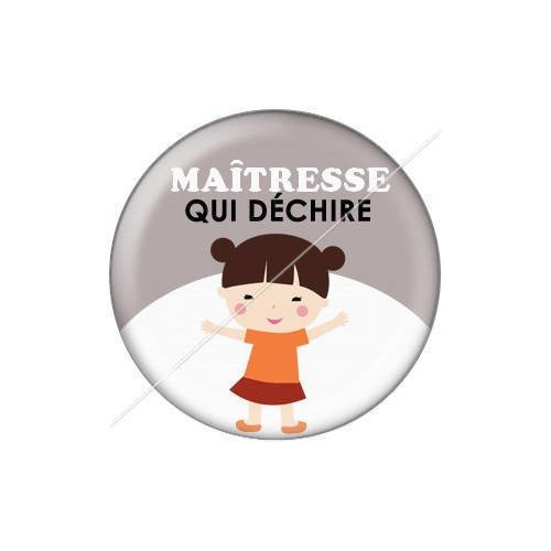 Cabochon résine a coller 25 mm maîtresse j1 