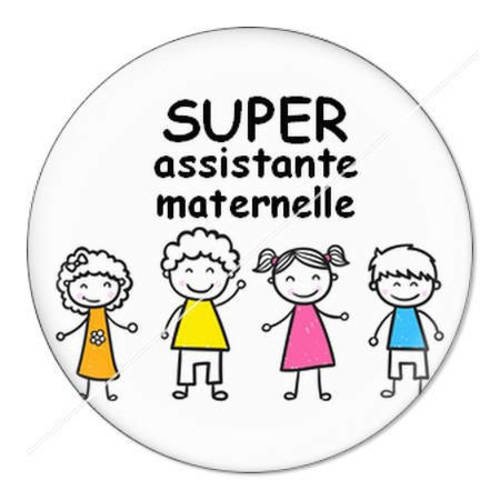 Cabochon résine a coller 25 mm merci assistante maternelle 21 
