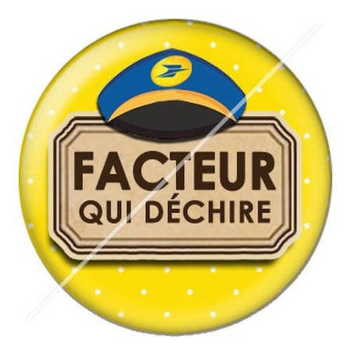 Cabochon résine a coller 25 mm facteur qui déchire 11 