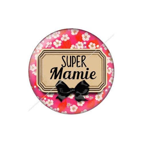 Cabochon résine a coller 25 mm mamie j5 