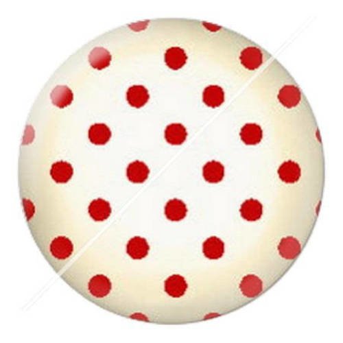 Cabochon résine a coller 25 mm chat chou mimi coqueliquot pois 1 