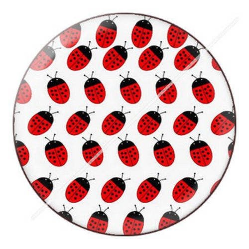 Cabochon résine a coller 25 mm coccinelle 9 