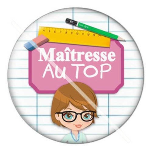 Cabochon résine a coller 25 mm pour maîtresse a24 