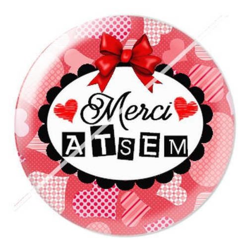 Cabochon résine a coller 25 mm pour atsem 2 