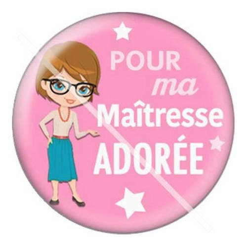 Cabochon résine a coller 25 mm pour maîtresse a23 