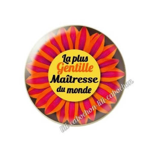 Cabochon résine a coller 25 mm maîtresse ab30 