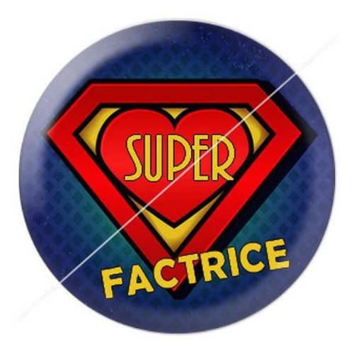 Cabochon résine a coller 25 mm factrice 