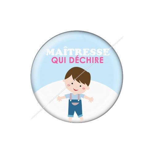 Cabochon résine a coller 25 mm maîtresse j5 