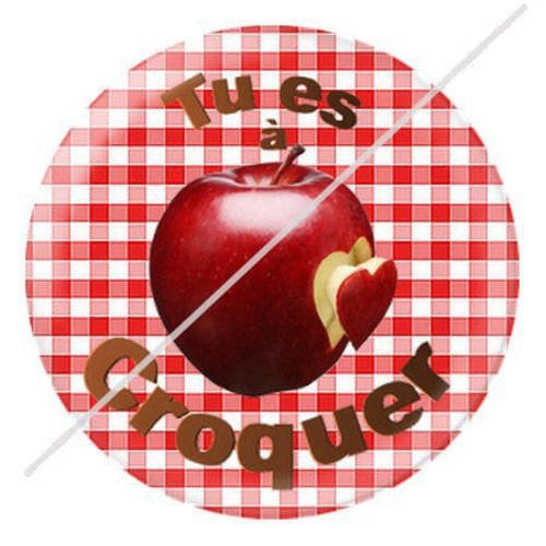 Cabochon résine a coller 25 mm à croquer 4 