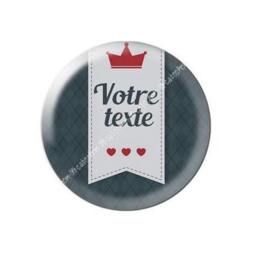 Cabochon résine a coller 25 mm à personnaliser avec votre texte ref f70 