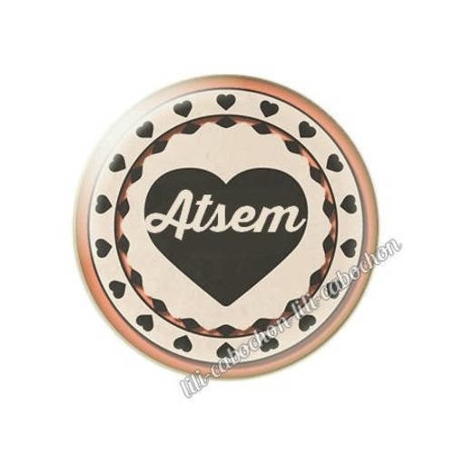 Cabochon résine a coller 25 mm pour atsem m27 