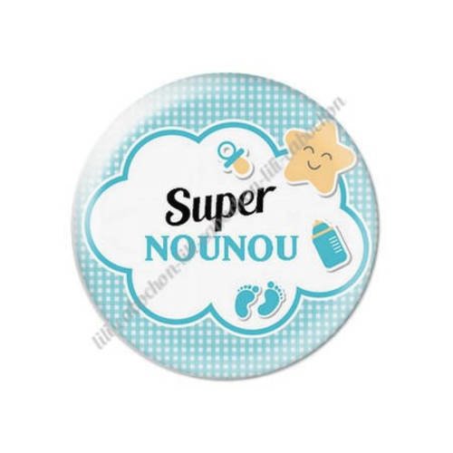 Cabochon résine a coller 25 mm pour nounou k7 