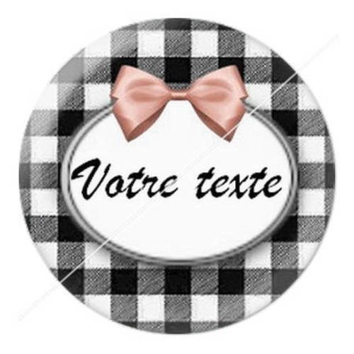 Cabochon résine a coller 25 mm à personnaliser avec votre texte ref b03 