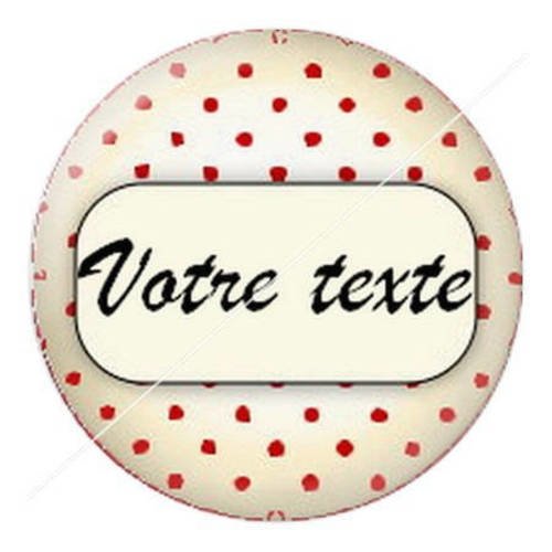 Cabochon résine a coller 25 mm à personnaliser avec votre texte ref b01 