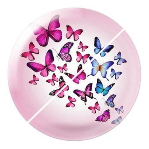 Cabochon résine a coller 25 mm papillon e4 