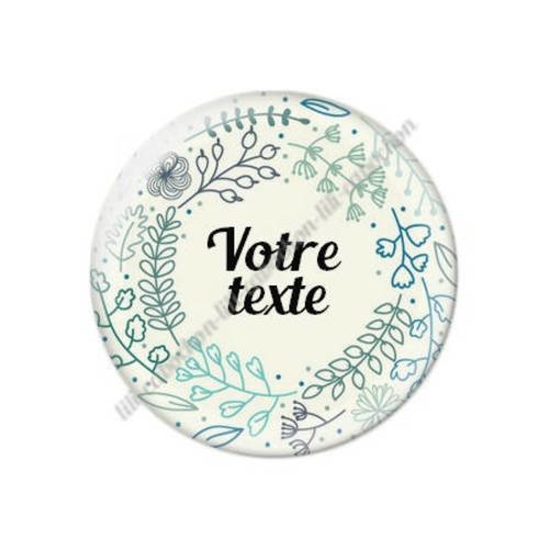 Cabochon résine a coller 25 mm à personnaliser avec votre texte ref f97 