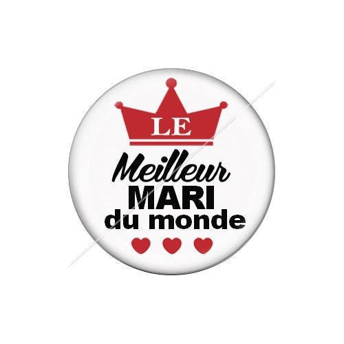 Cabochon résine a coller 25 mm mari 9 