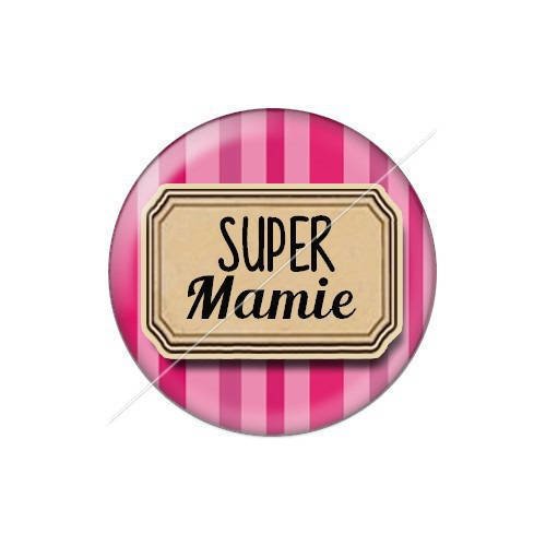 Cabochon résine a coller 25 mm mamie j16 