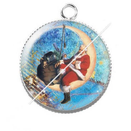 Pendentif cabochon résine noël m5 