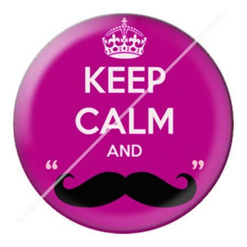 Cabochon résine a coller 25 mm keep calm 10 