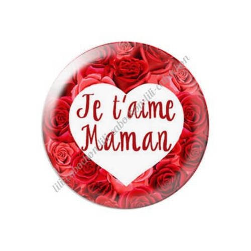 Cabochon résine a coller 25 mm maman m12 