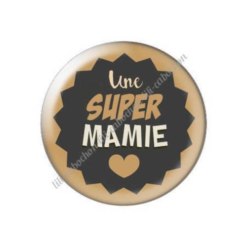 Cabochon résine a coller 25 mm  mamie m4 