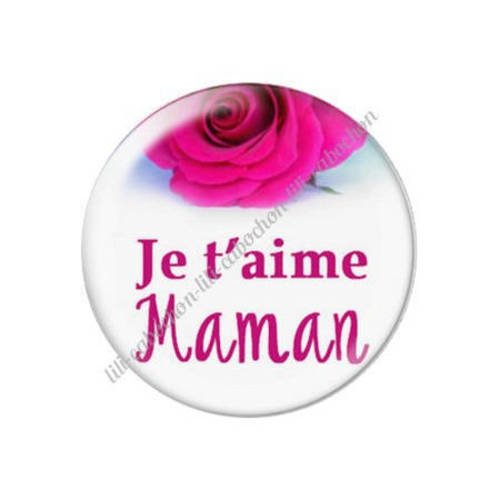 Cabochon résine a coller 25 mm maman m11 