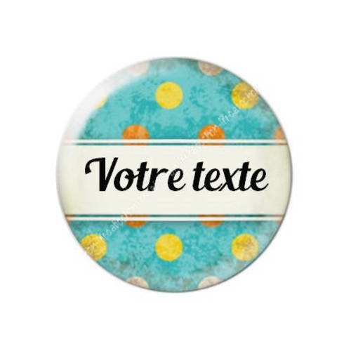 Cabochon résine a coller 25 mm à personnaliser avec votre texte ref f60 