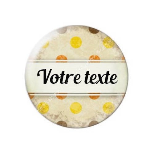 Cabochon résine a coller 25 mm à personnaliser avec votre texte ref f59 