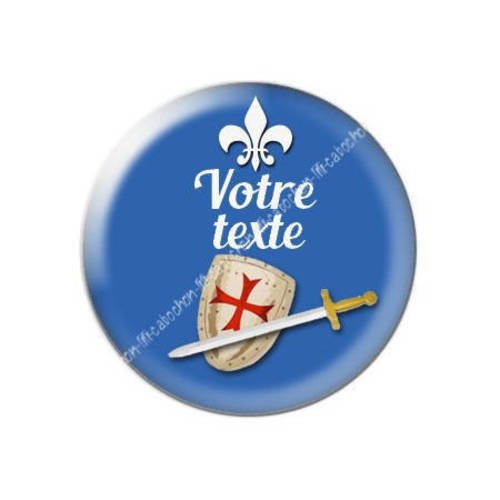 Cabochon résine a coller 25 mm à personnaliser avec votre texte ref f31 