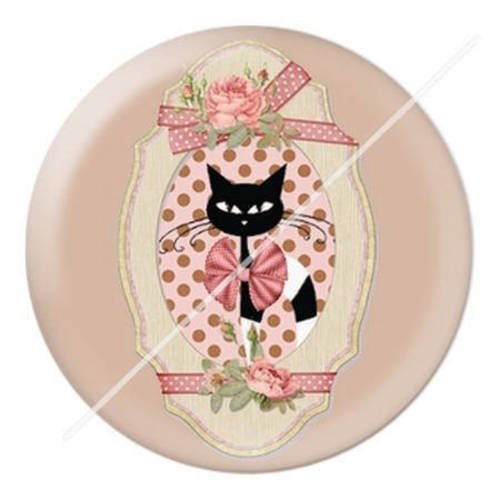 Cabochon résine a coller 25 mm  motifs chat s10 